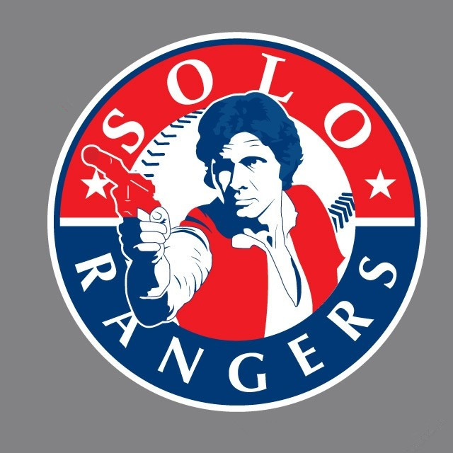 Texas Rangers Star Wars Logo iron on transfers